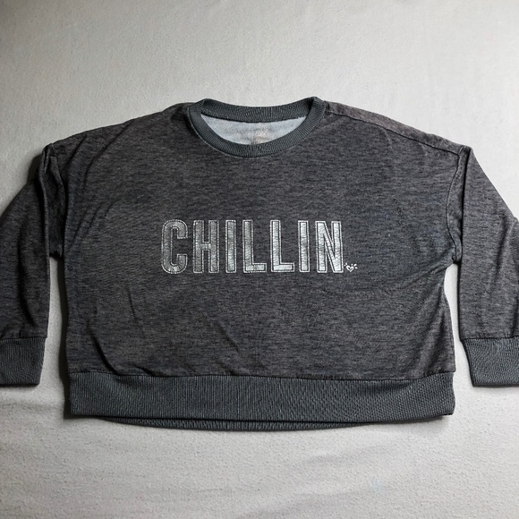 Justice Sweaters - Justice "Chillin" Women's Crop Top Sweater‎ Size 8